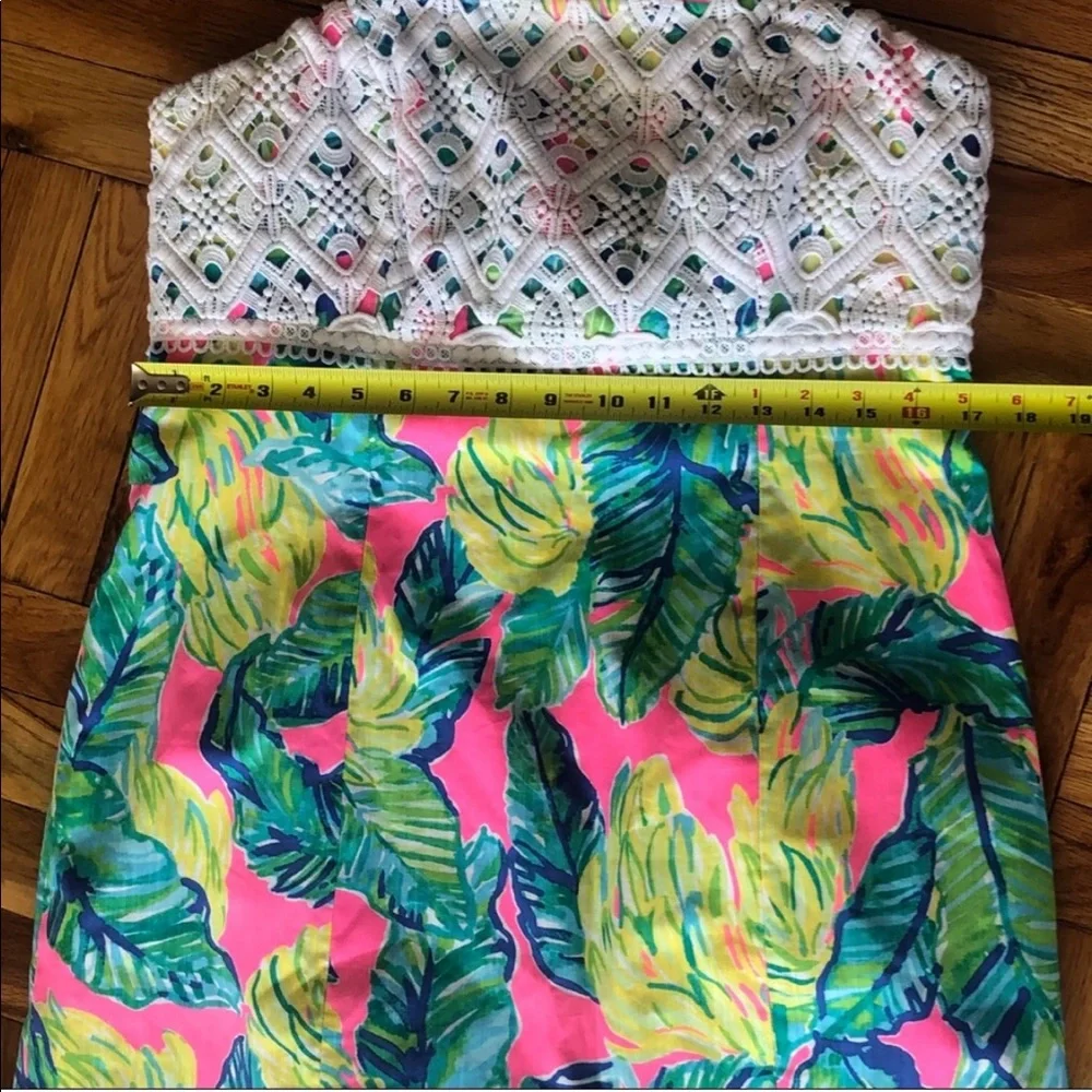 Lilly Pulitzer Pink Sunset Local Flavor Brynne Strapless Mini A-Line Dress - Picture 4 of 9